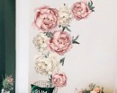 Peony Flowers Wall Decal, Peony Bouquet Flower Stickers 